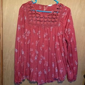 Long Sleeve Floral Blouse